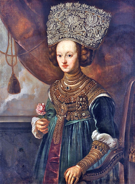 Unbekannter Meister: Eine Tucherin als ,,Kronenbraut", Ende 17. Jahrhundert. Foto: Uwe Niklas