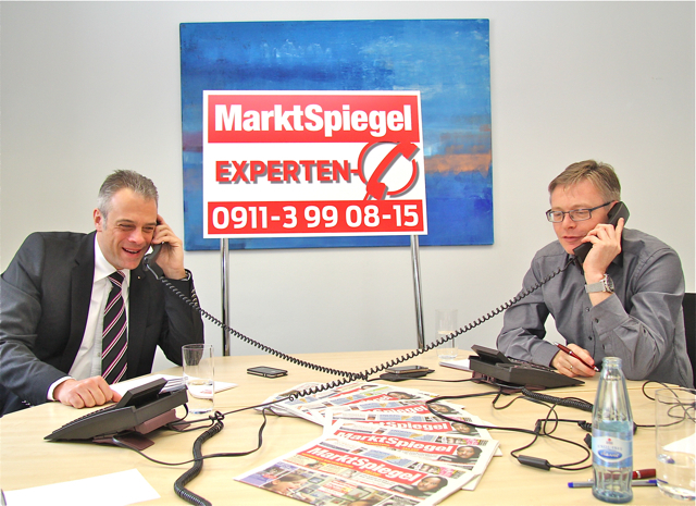 Dr. Michael Seuß (l.) und Dr. Michael Hubmann beantworteten alle Fragen. Foto: John R. Braun