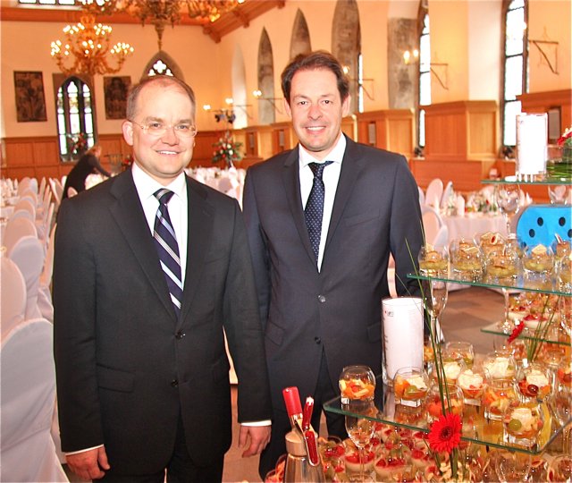 René Lehrieder (r.) mit Sebastian Brehm, Nürnbergs CSU-Chef.