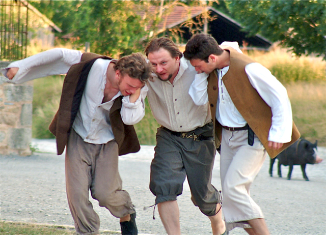 Die aufwändige Jubiläumsreihe 10 Jahre FLT (Freilandtheater) beginnt am 23. Februar mit einer Filmvorführung in einer der Produktionshallen der Firma MEKRA Lang in Ergersheim: das fliegend schweyn war 2004 das erste Theaterstück des FLT, dass auf dem Gelände des Freilandmuseums aufgeführt wurde. Wer es damals verpasst hat oder sich zurück erinnern möchte, hat um 19 Uhr in der Halle 7.5 die Möglichkeit, den Beginn der Freilandtheaterarbeit mit zu erleben. MEKRA Lang, Halle 7.5 (Zugang über Haupteingang),