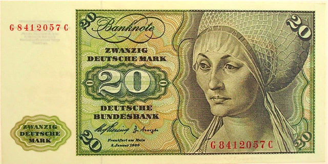 Elsbet von Tucher auf dem 20-Mark-Schein. Foto: oh