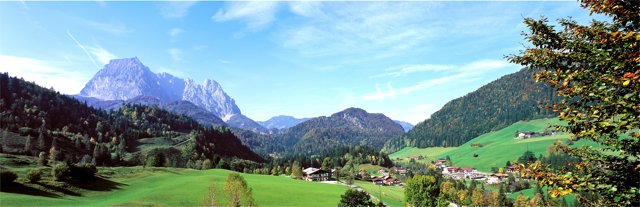 Kaisergebirge in den Tiroler Alpen.