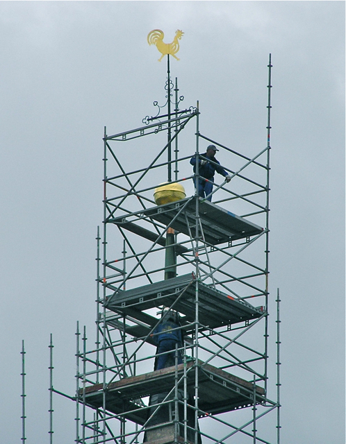 Die neue Kirchturmspitze in Bruck. Foto: M. Gabbert
