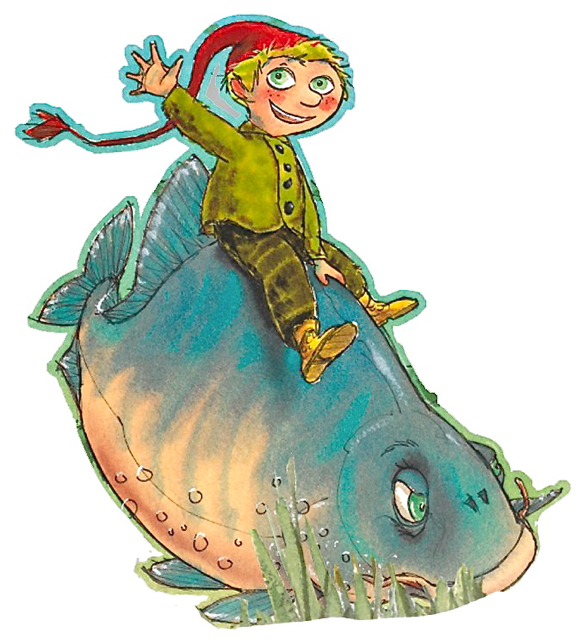 Der kleine Wassermann erlebt neue Abenteuer - die Original-Illustrationen sind in Lauf zu sehen. Bild: oh/Daniel Napp