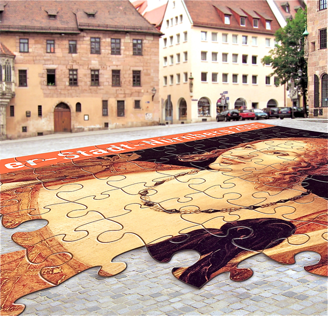 Das 200 Quadratmeter große Riesen-Puzzle tourt durch die ganze Welt Anfragen für Nizza und Brasilien liegen auch schon vor. Foto: Stadt Nürnberg