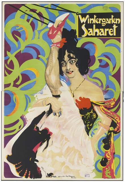 Plakat ,,Wintergarten Saharet", 1903. | Foto: Germanisches Nationalmuseum Nürnberg
