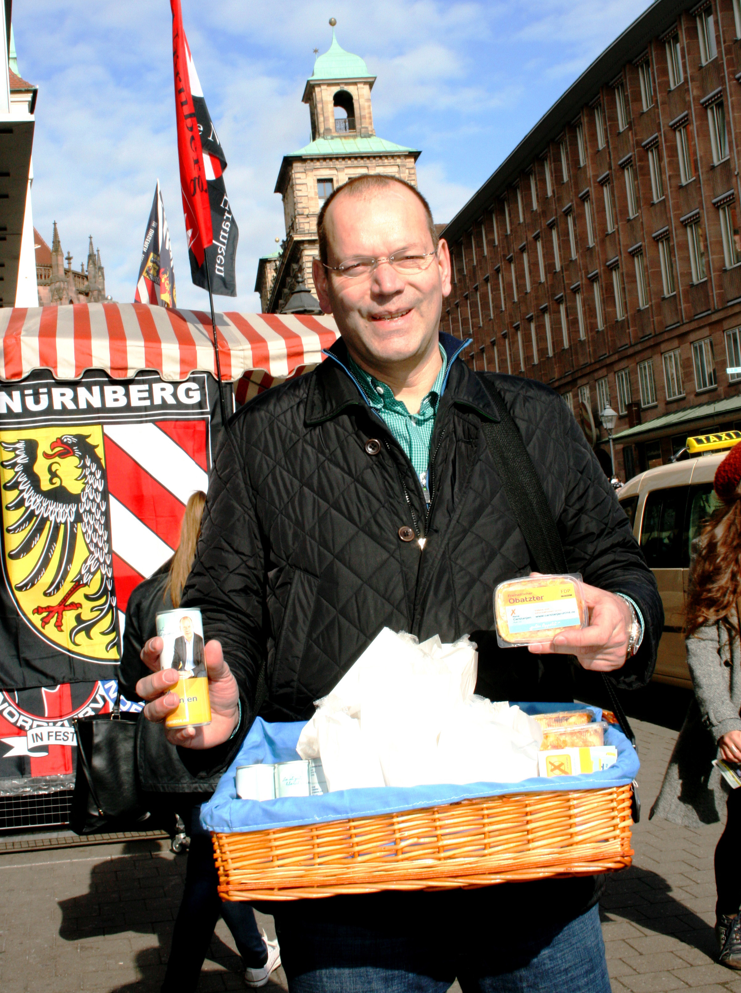 Ungewöhnliche Wahlkampfaktion von Renè Carstanjen (FDP).