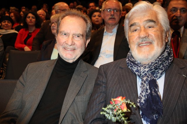 Regisseur und Preisträger Edgar Reitz (l.) mit Schauspieler Mario Adorf. | Foto: bayernpress