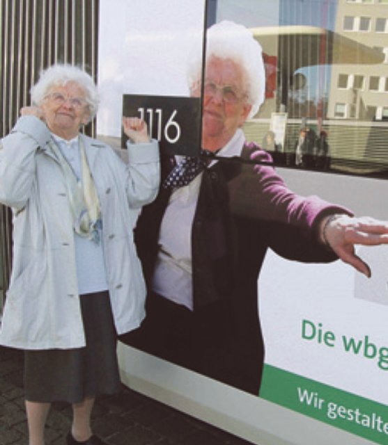 Maria Pietsch wohnt seit fast 60 Jahren bei der wbg und fühlt sich wohl und geborgen. | Foto: bayernpress