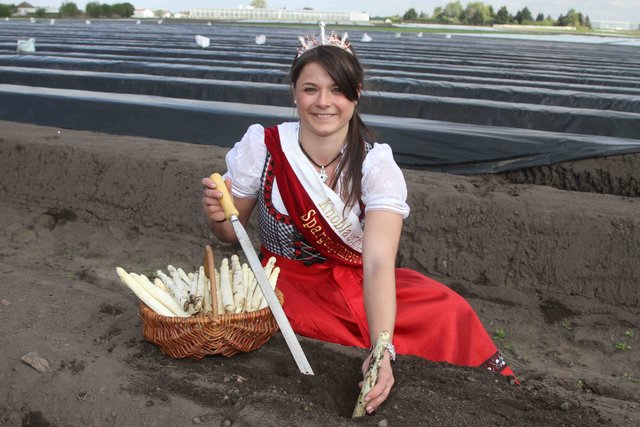 Knoblauchsländer Spargelprinzessin Christine Scherzer. | Foto: bayernpress