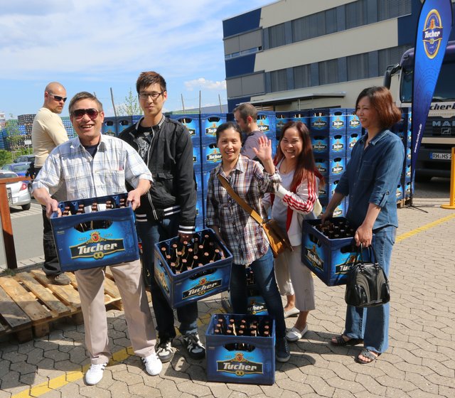Tucher Biere sind auch in Asien beliebt, wie unser Foto vom Tag des Bieres beweist. | Foto: John R. Braun