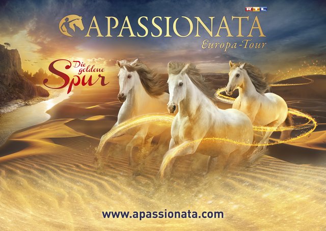 Plakat für die neue Apassionata-Show: ,,Die goldene Spur". | Foto: Apassionata