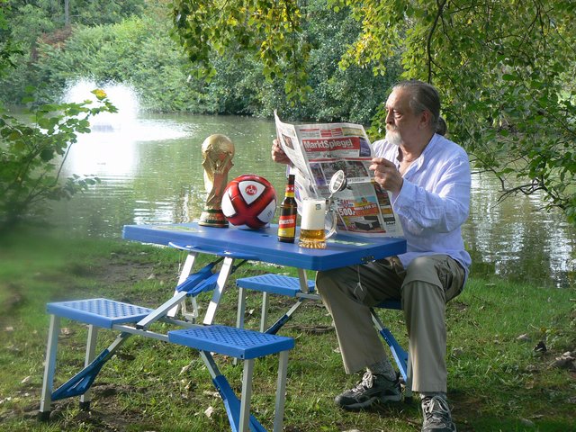 An einem schönen Plätzchen im Fürther Stadtpark am See