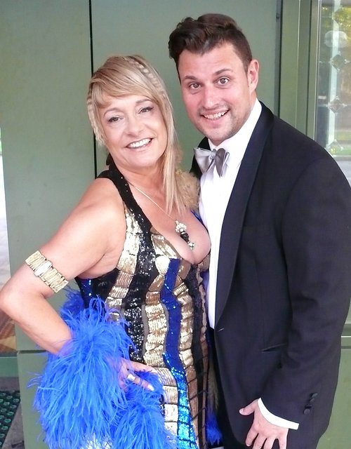 Die Nürnberger Mode-Lady Dominic Armbrüster mit dem bekannten Berliner Modedesigner Matthias Maus.