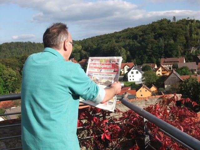 Die Aussicht ist super, der Marktspiegel interessant und das Leben ist schön.