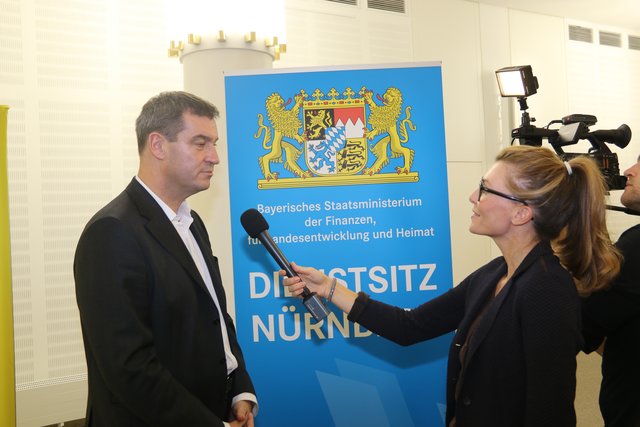 Dr. Markus Söder im Interview mit dem Team der MS New Media.
