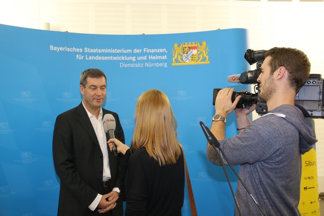 Dr. Markus Söder im Interview mit Franken Fernsehen.