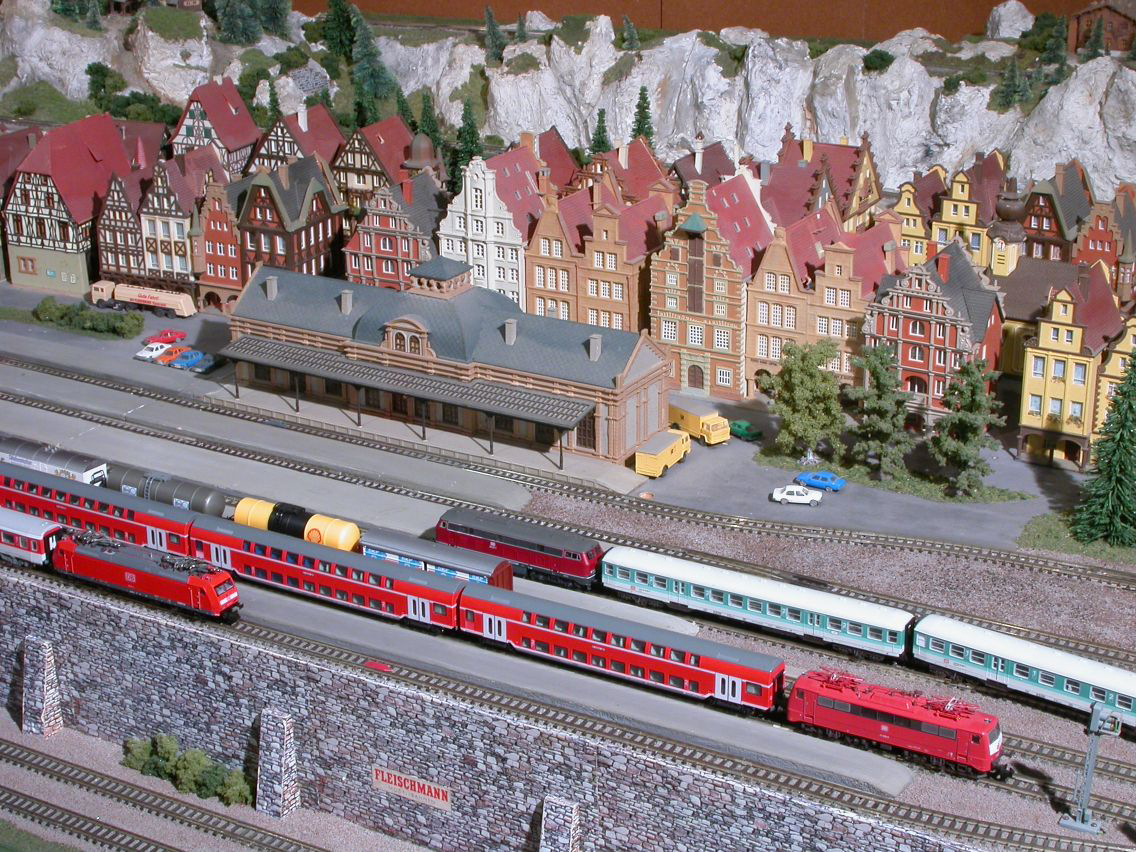 Eine Modelleisenbahn im Stadtmuseum Schwabach.