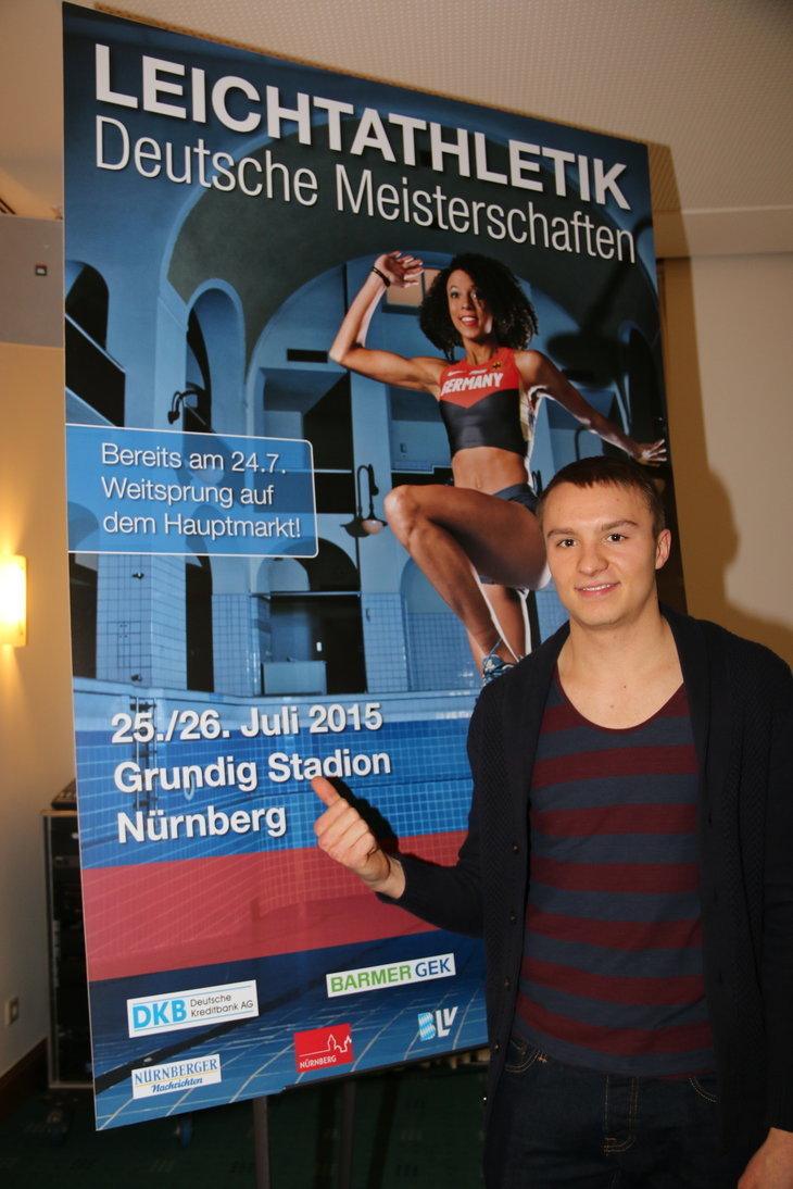 Maximilian Entholzner vom 1. FC Passau freut sich auf die Deutsche Leichtathletik Meisterschaft in Nürnberg.