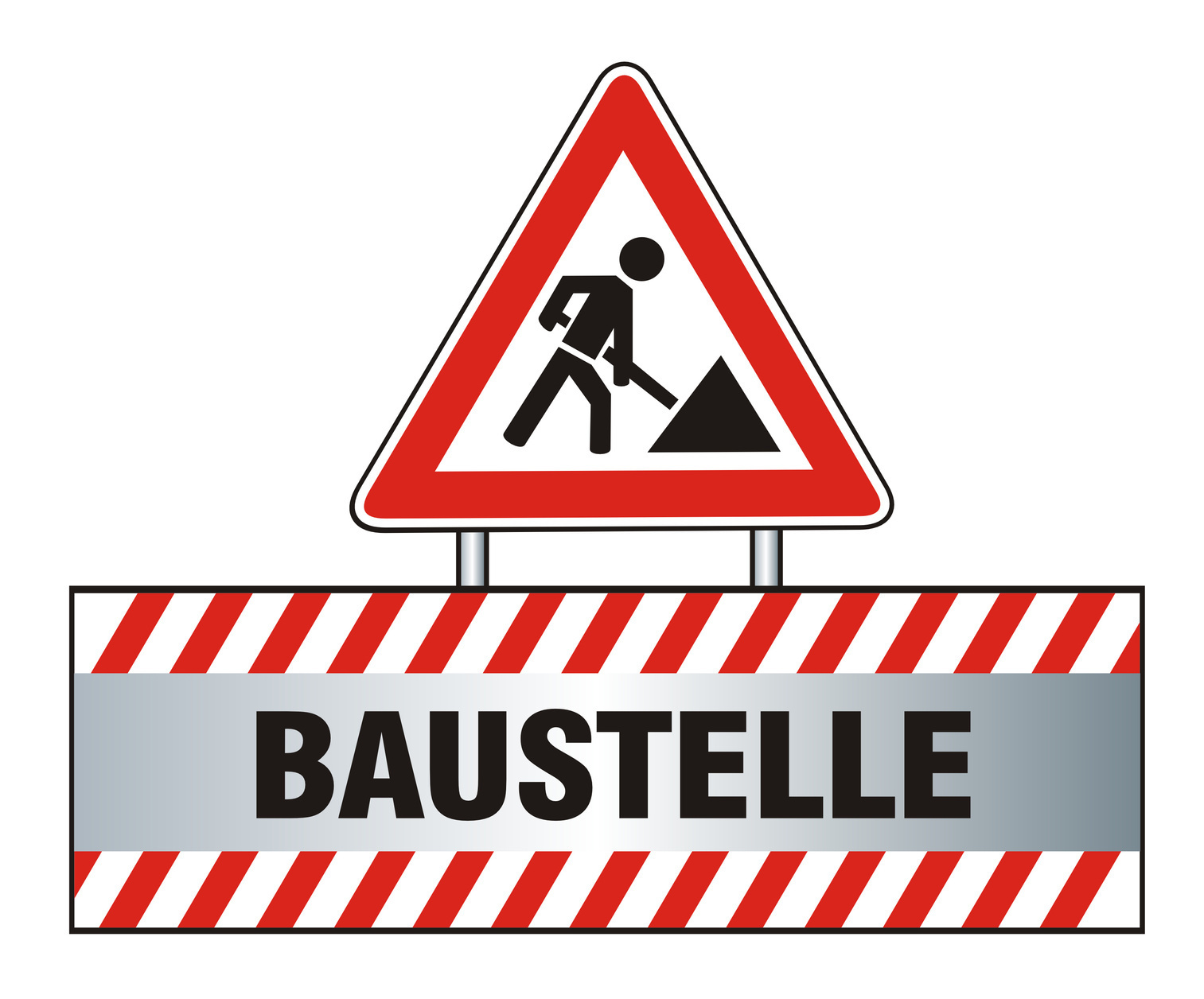 Umleitungen und Sperrung wegen Bau der neuen Straßenbahnlinie von Thon nach Am Wegfeld.