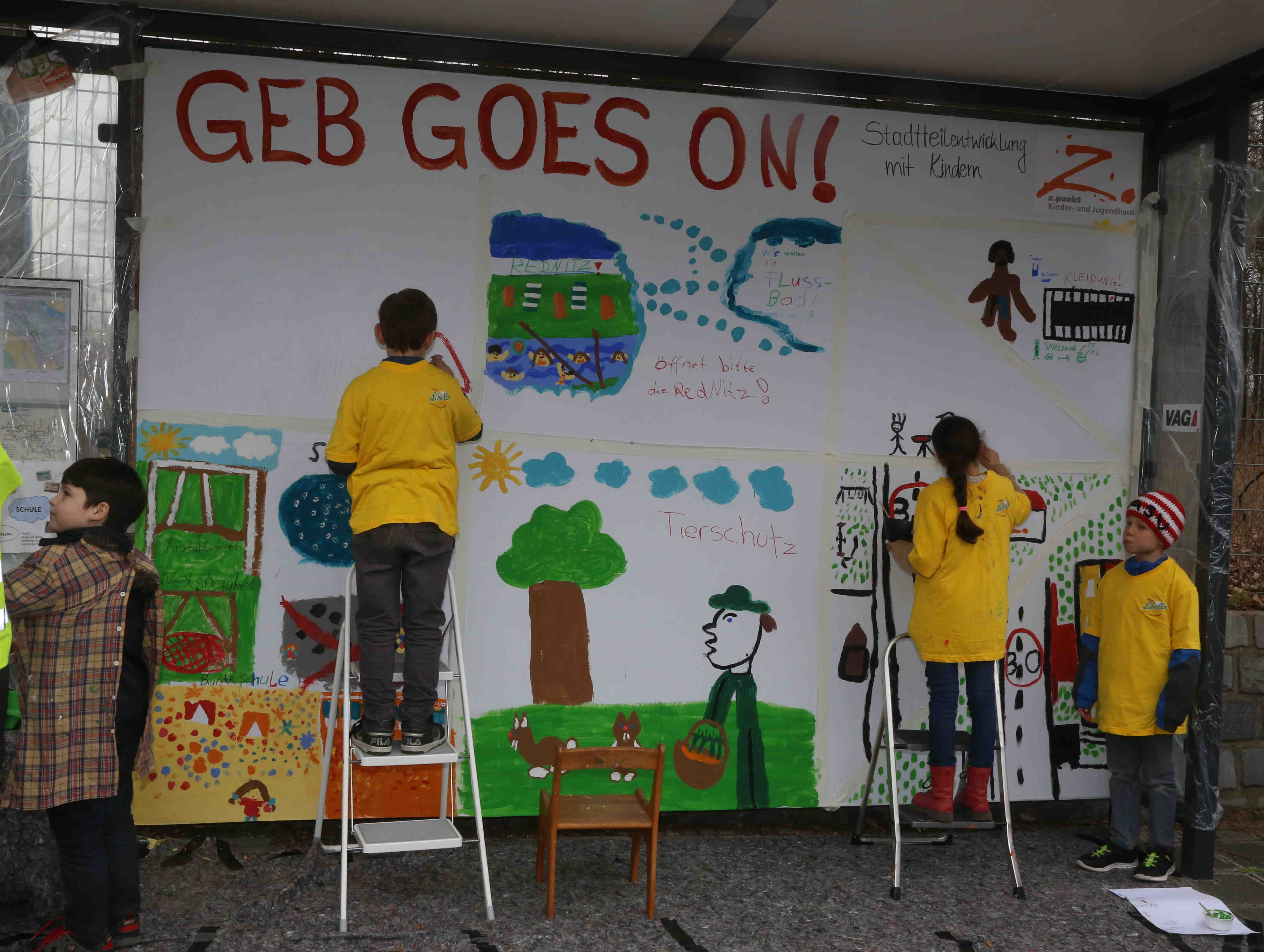 Kinder der Gebersdorfer Schule: Geb goes on!