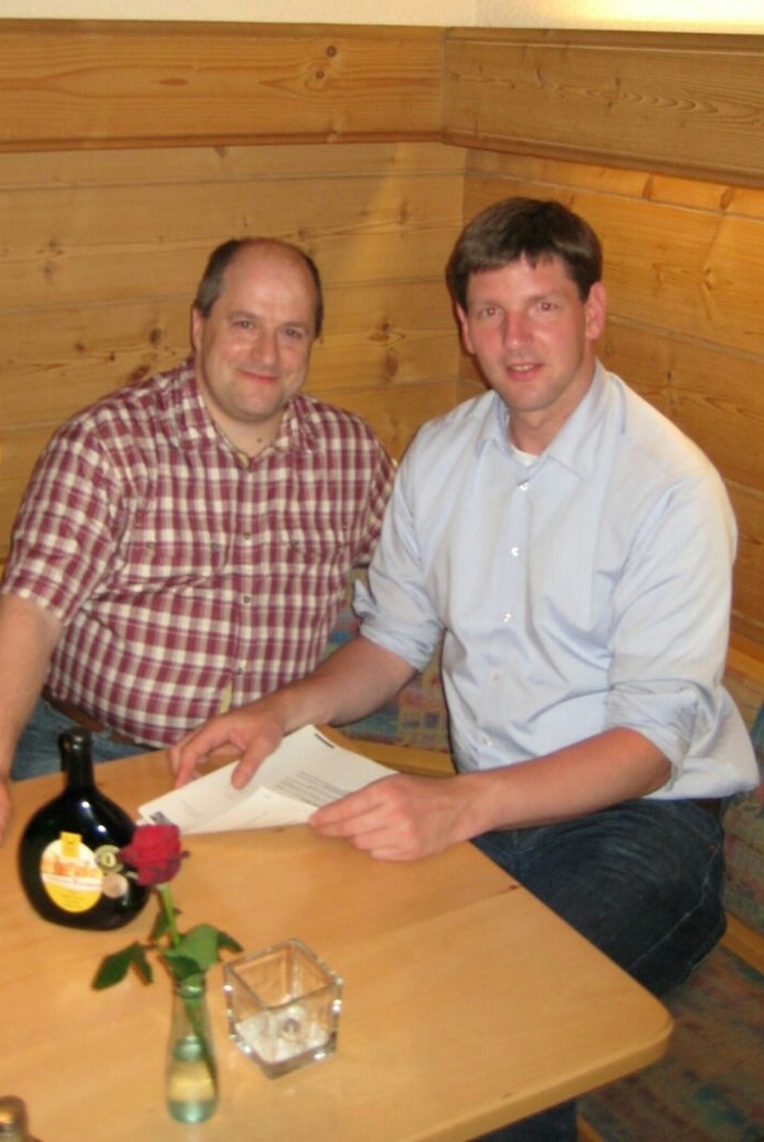 Der Vorsitzende der CSU Wöhrd-Rennweg Michael Tischner (links) mit Stadtrat Alexander Christ