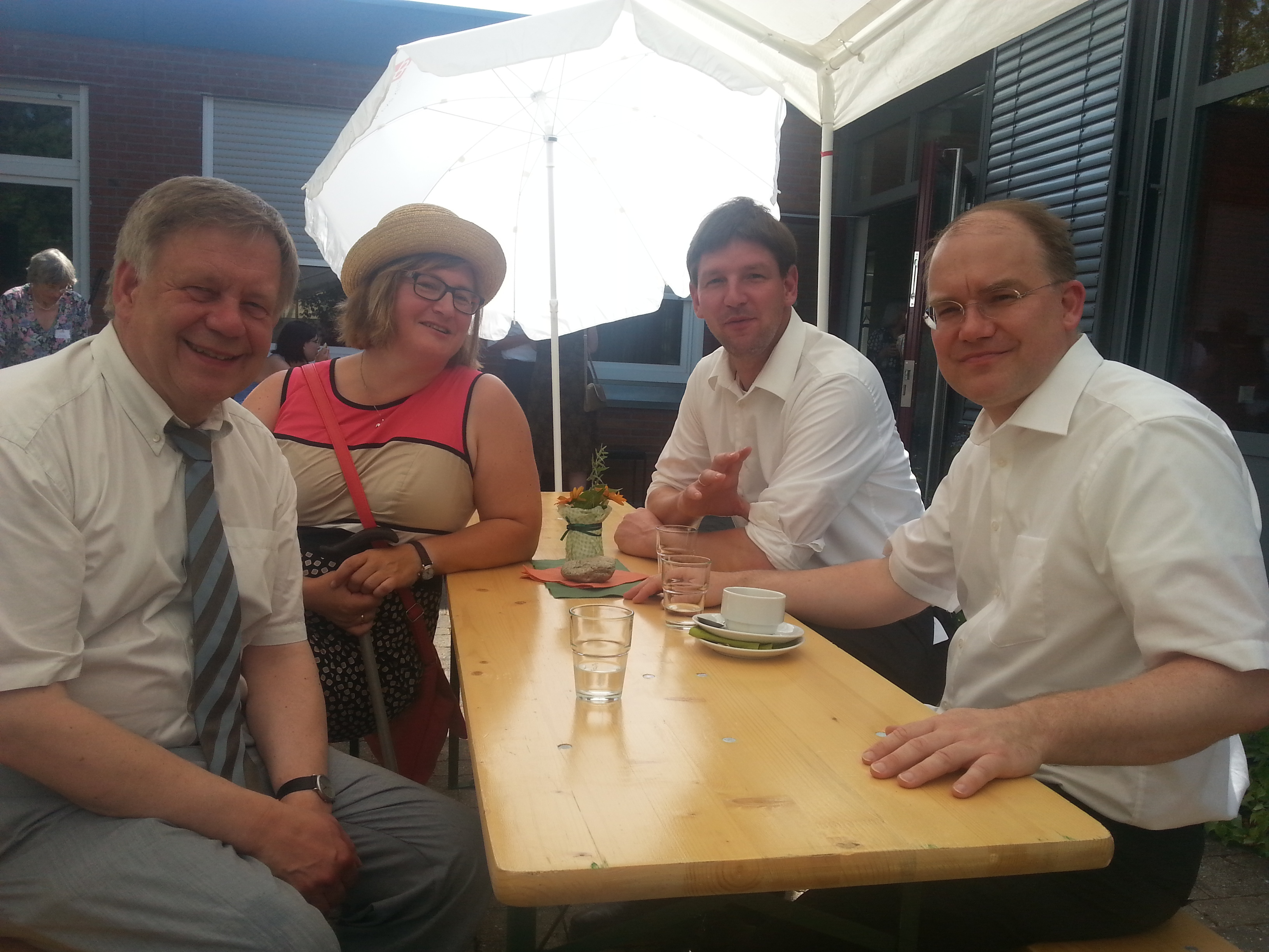 Karl Freller, MdL, und die Nürnberger CSU Stadträte Rita Heinemann, Alexander Christ und Sebastian Brehm (v.l.n.r.)