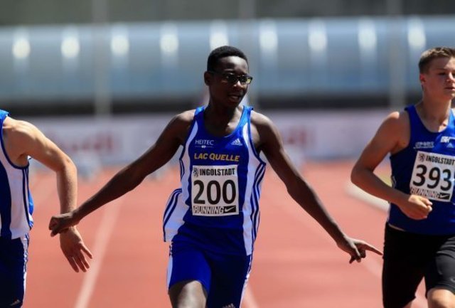 schneller Mann im LAC-Trikot: Sprinter Kevin Kouadio Fotos: LAC Quelle Fürth