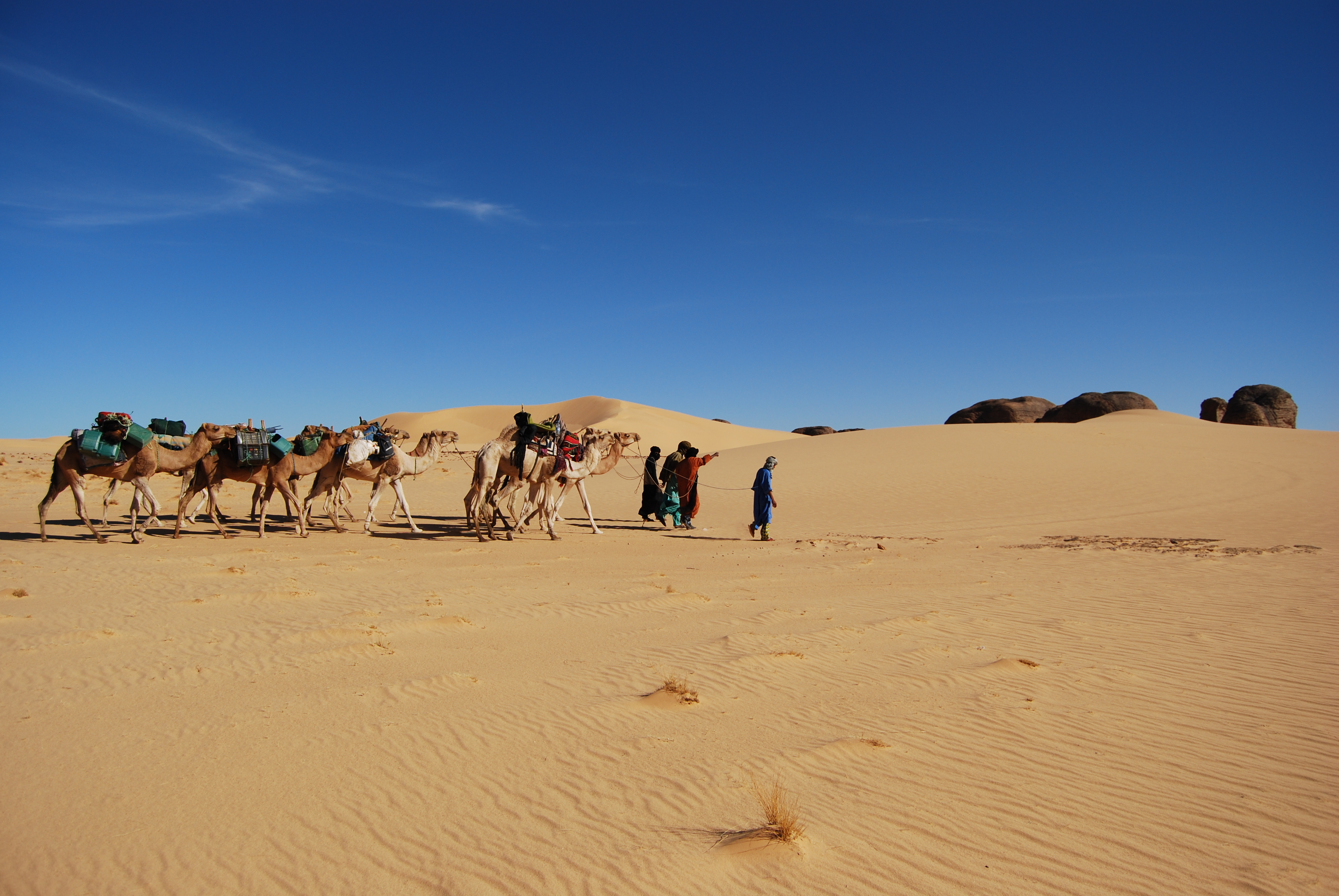 A.Agada, Tuaregkarawane in der Sahara