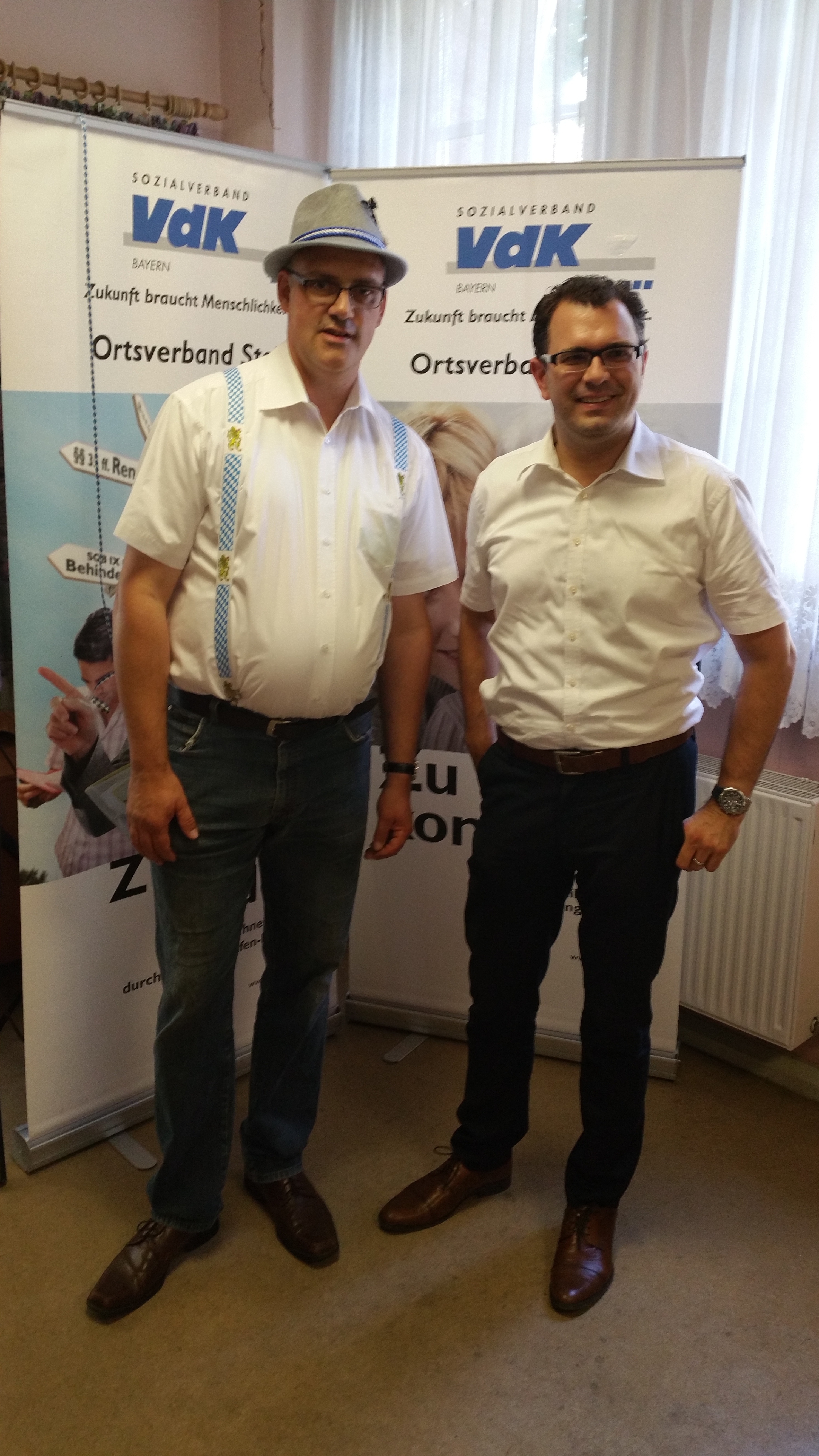 v.ln.r. Ortsvorsitzender Herr Stephan Beck und 1. Bürgermeister aus Veitsbronn und Bezirksrat Herr Marco Kistner