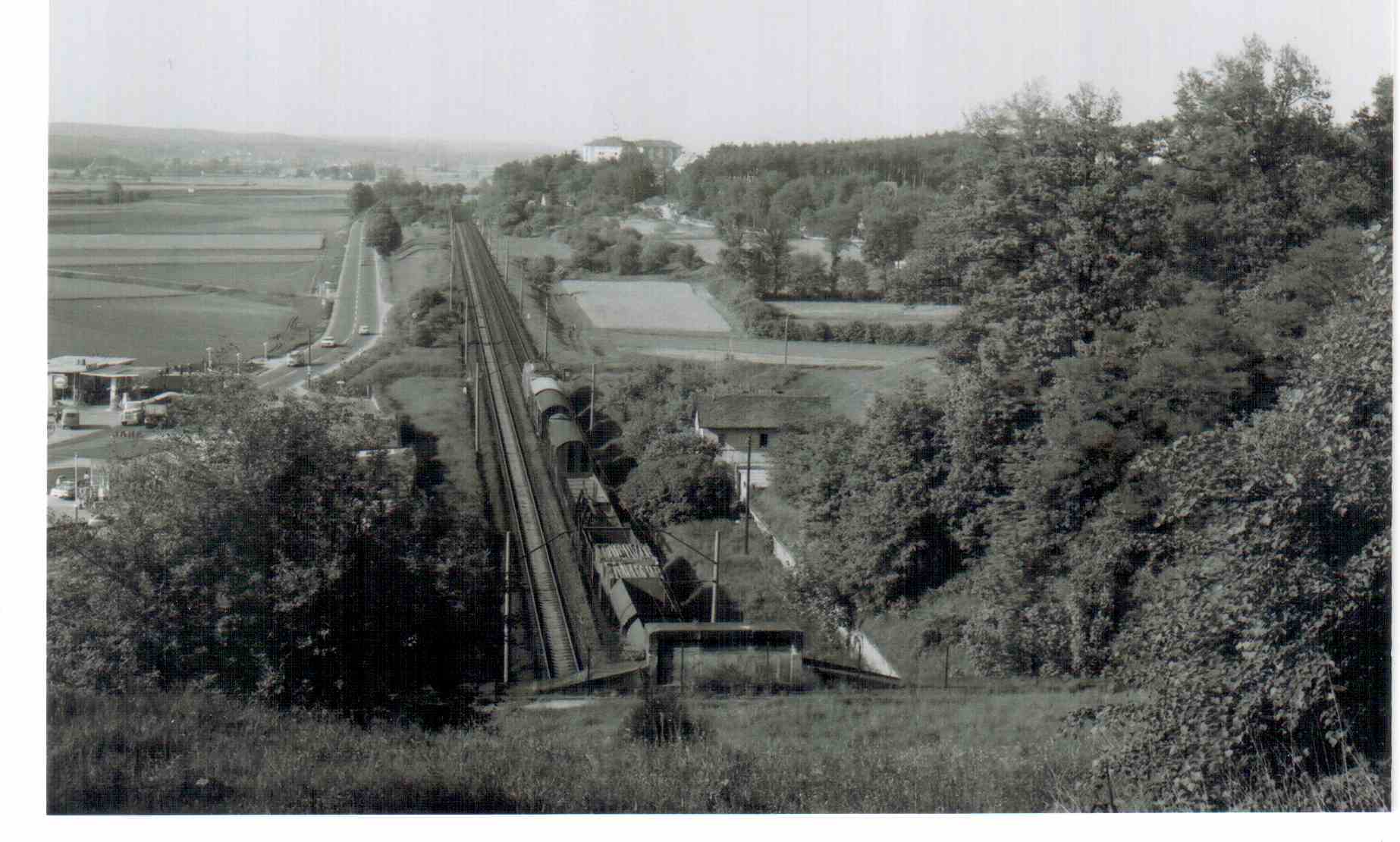 Ein Blick vom alten Tunnel gegen Norden vor 50 Jahren