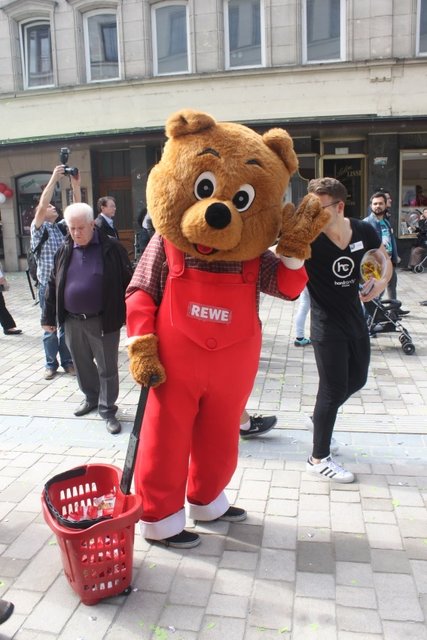 Freundlicher Werbeträger. Foto: Ebersberger