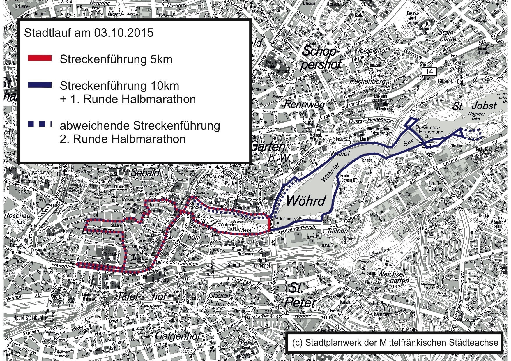 Stadtlauf am 3. Oktober 2015 in Nürnberg.