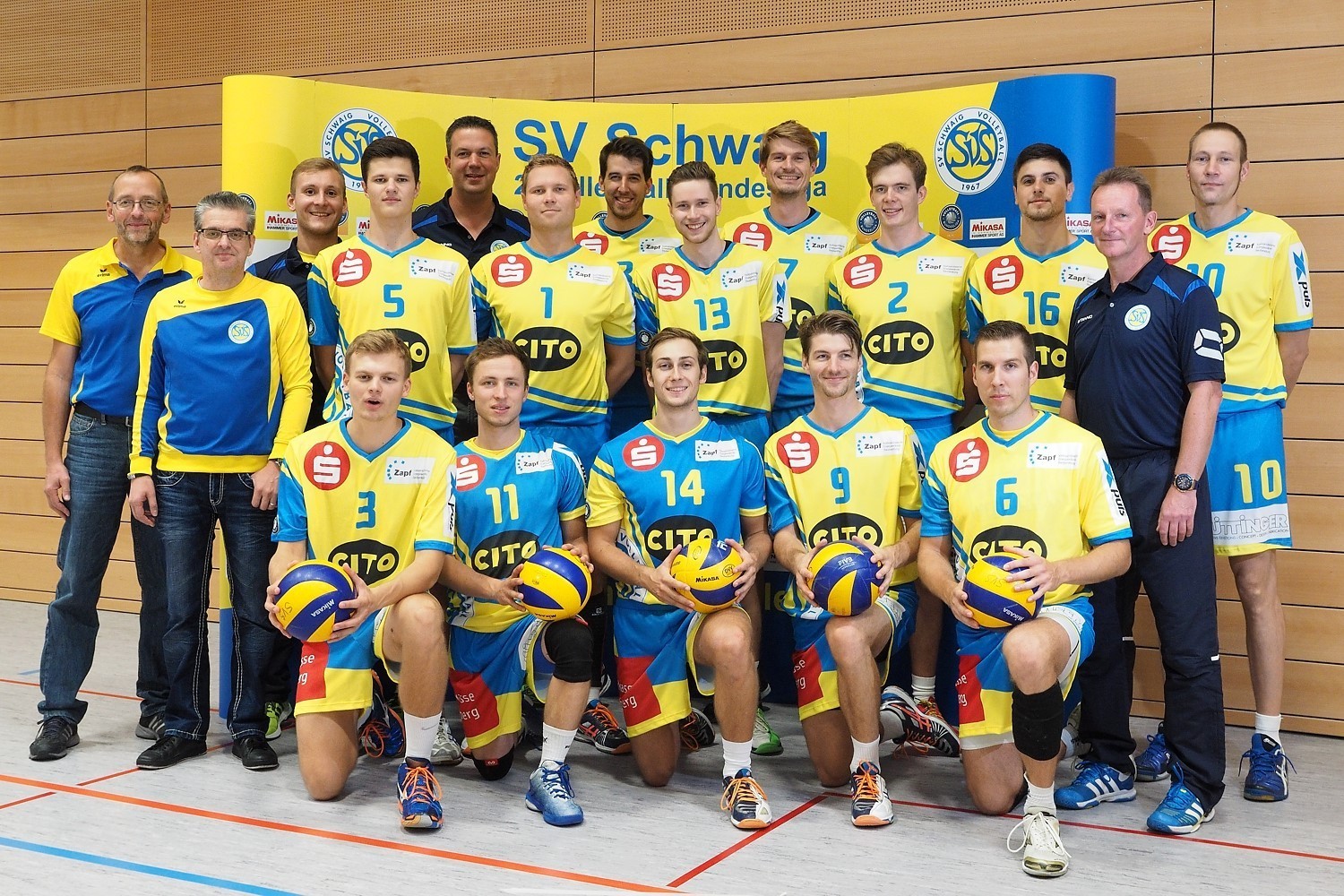 Das Team der 2.Liga-Volleyballer des SV Schwaig in dieser Saison (Foto: Siefert)
