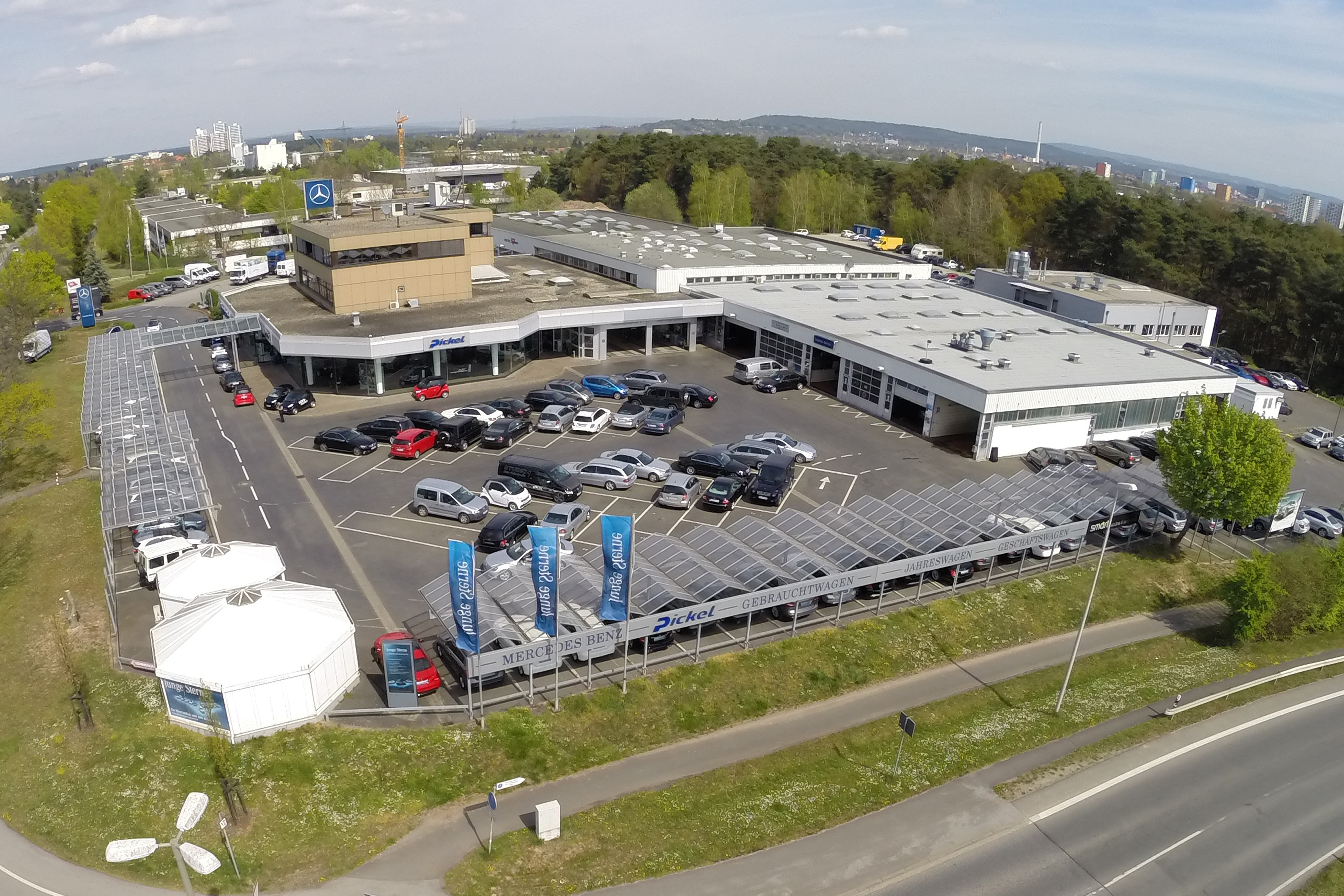 Das Autohaus Pickel-Areal an der Frauenauracher Straße 95 in Erlangen