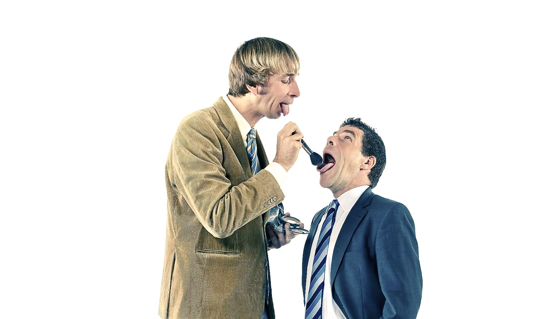 Mit ihrem Programm „Umsturz“ kommen „Senkrecht & Pusch“ ins Junge Theater. Foto: Marc Dietenmeier