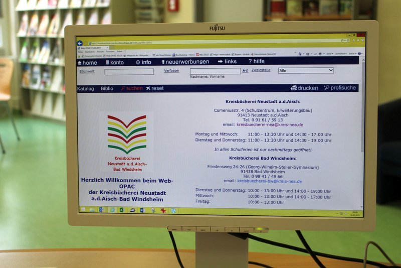 Die Startseite des Web-OPAC