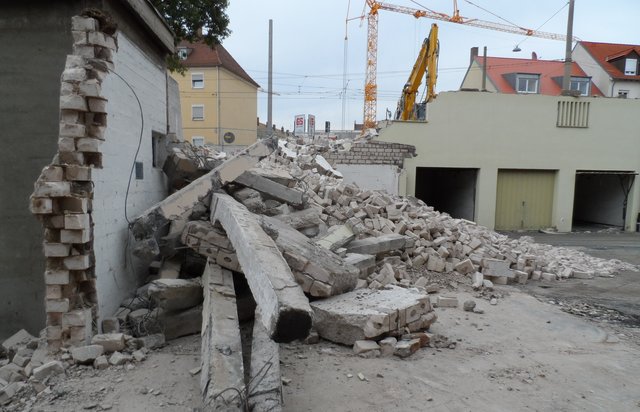 Auf dem ehemaligen Garagengelände entstehen unter anderem 74 moderne Mietwohnungen