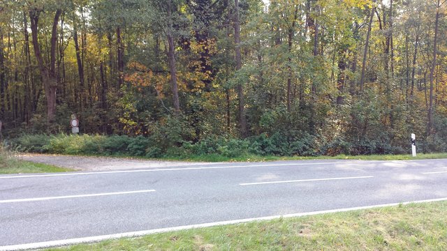 Die Günthersbühler Straße muss überquert werden - weiter Richtung Rückersdorf Bahnhof
