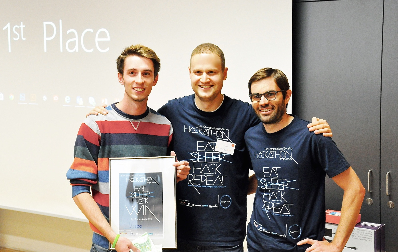 Glückwunsch für „Vizoo“, einem Start-up aus dem Medical Valley Center, zum 1. Platz. Foto: oh