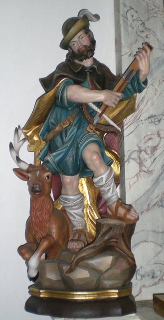 Hl. Hubertus, Wallfahrtskirche St. Leonhard am Fennberg/Südtirol