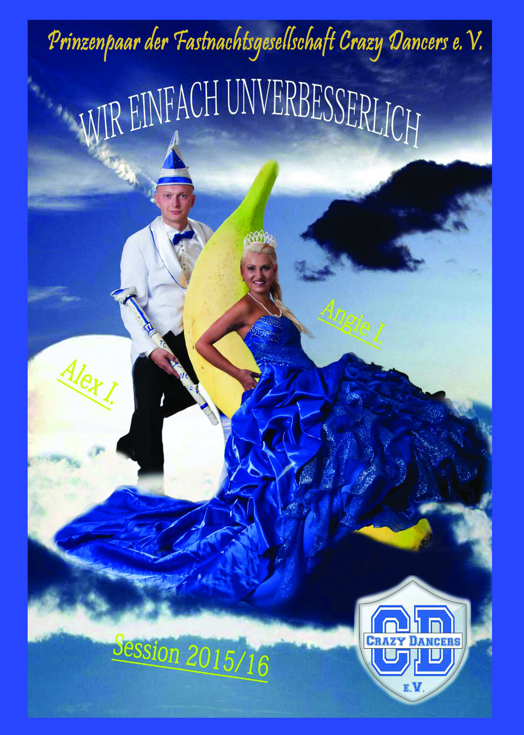 Prinzenpaar der Nürnberger Fastnachtsgesellschaft Crazy Dancers, Session 2015/2016. - (Ein Foto von Foto Art Krippner, Freigabe erteilt)