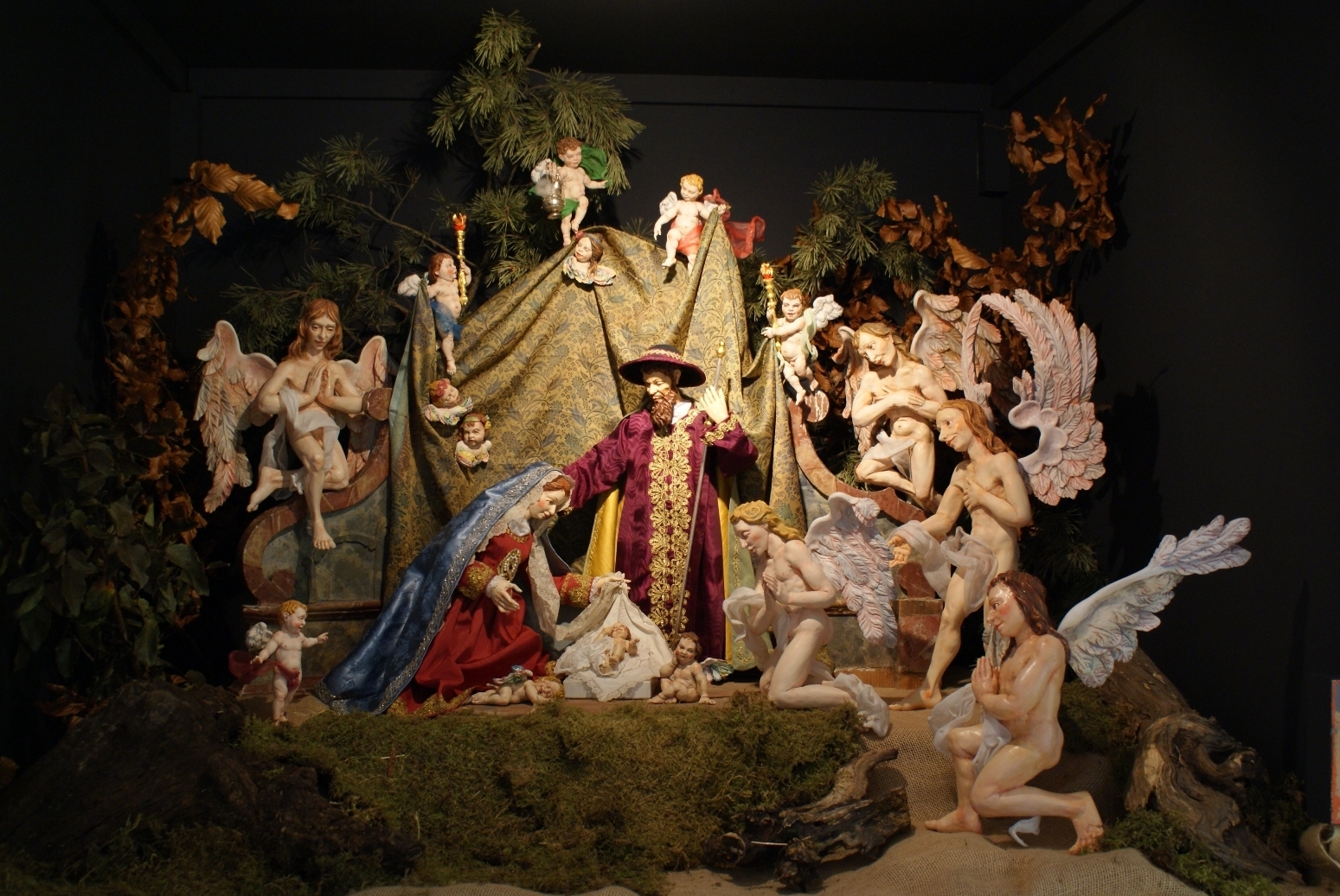 Darstellung der Geburt Christi aus dem Weihnachtszyklus von Norbert Tuffek.
