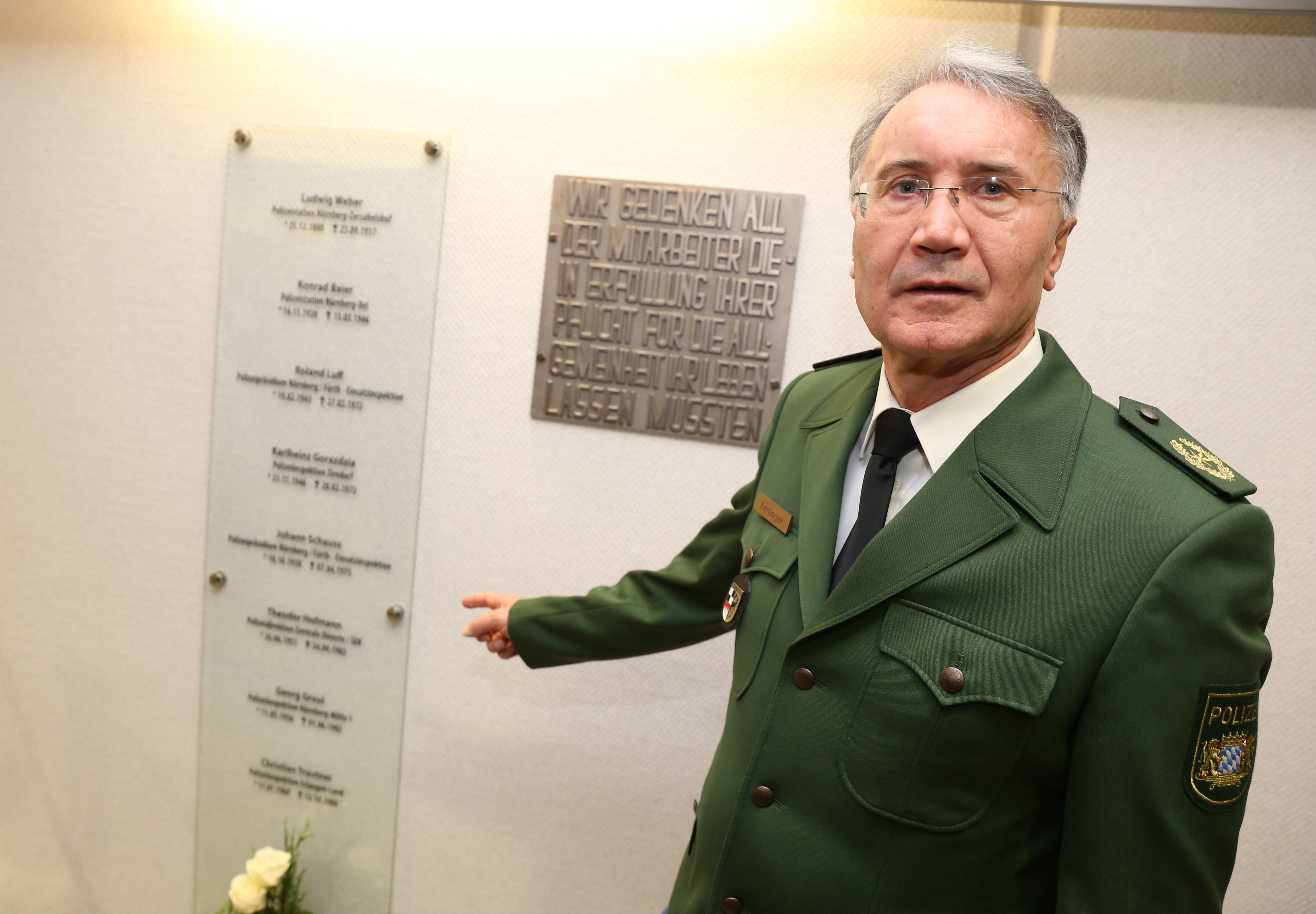 Vizepräsident des Polizeipräsidiums Mittelfranken Roman Fertinger bei der Einweihungsfeier.