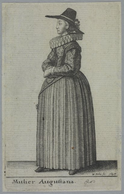 Wenzel Hollar: Mulier Augustana (Frau aus Augsburg), 1643–1648. | Foto: Germanisches Nationalmuseum, Nürnberg