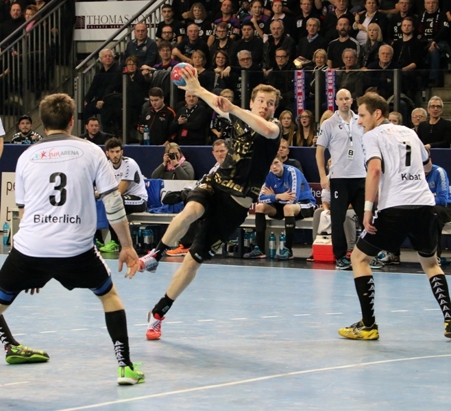 (Foto: hl-studios, Erlangen): HC Erlangen – Jonas Link überzeugte mit fünf Treffern