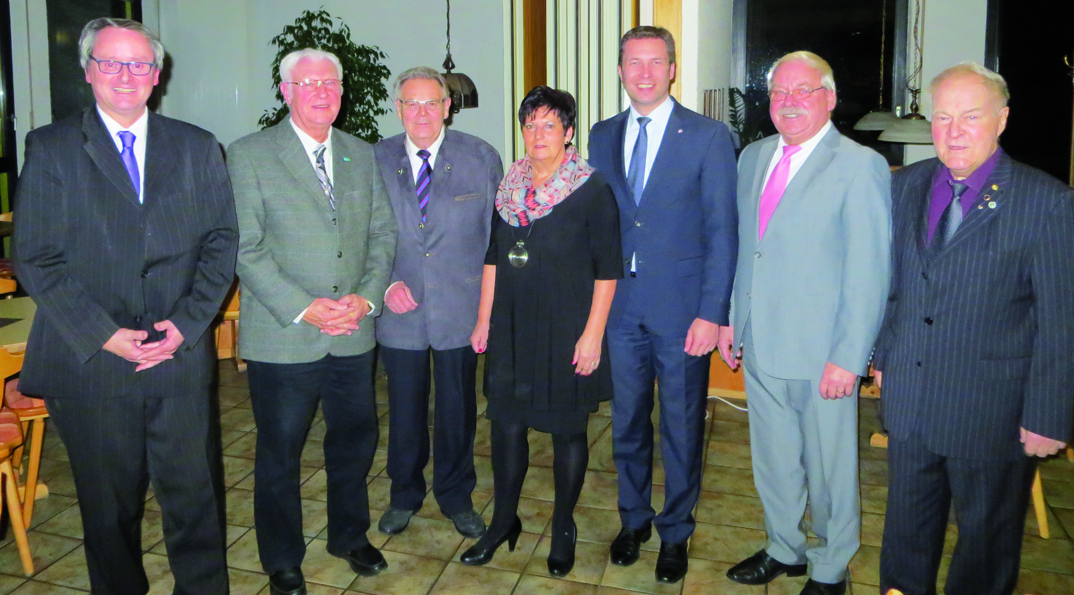 v.l.n.r. Sven Eric Hüfner, Günther Keller, Dieter Sieber, Brigitte Sebastian, Matthias Dießl, Wolfgang Däumler, Jürgen-Ekkehard Herrmann