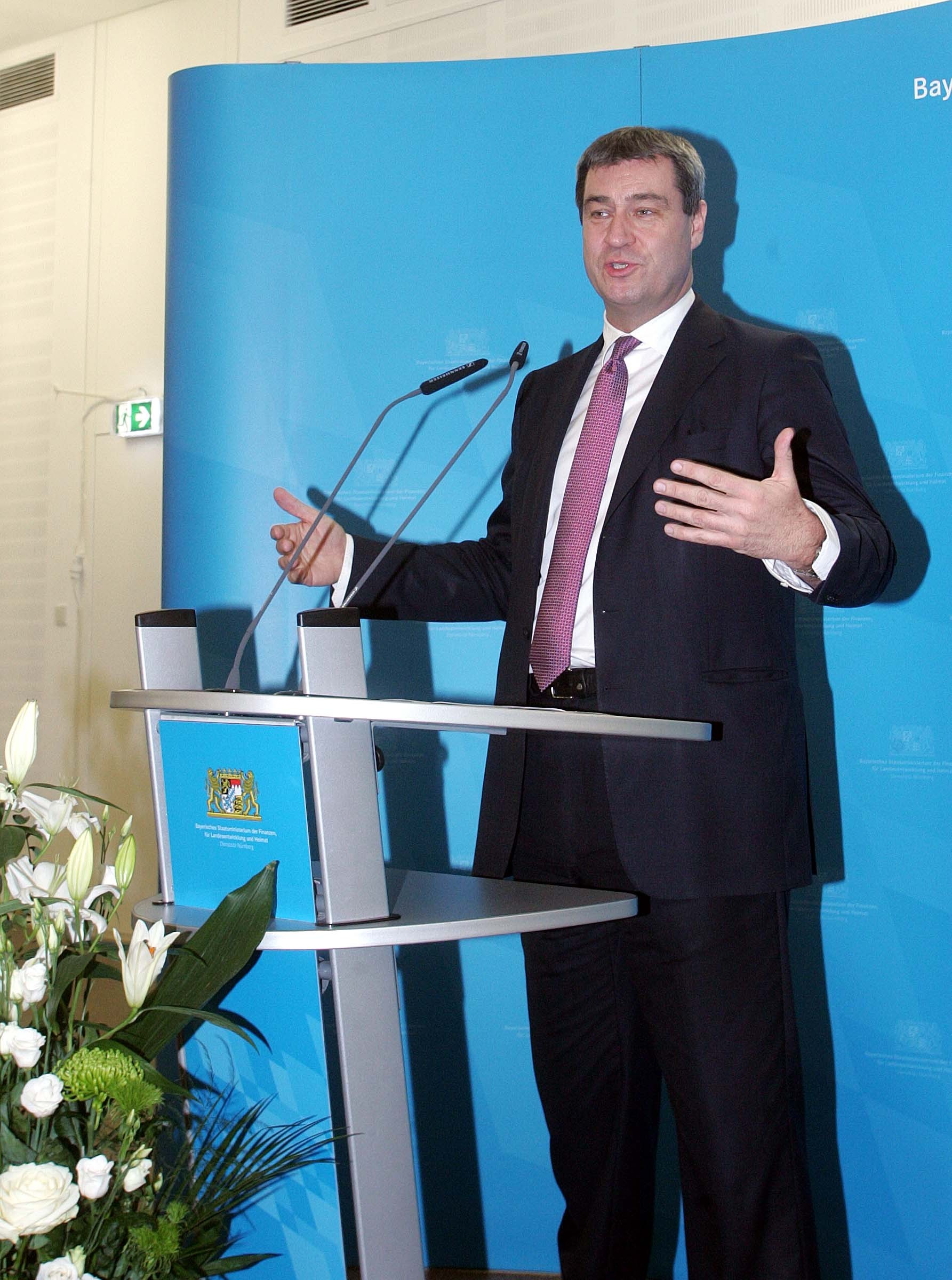 Gastgeber Dr. Markus Söder hielt eine leidenschaftliche Rede.