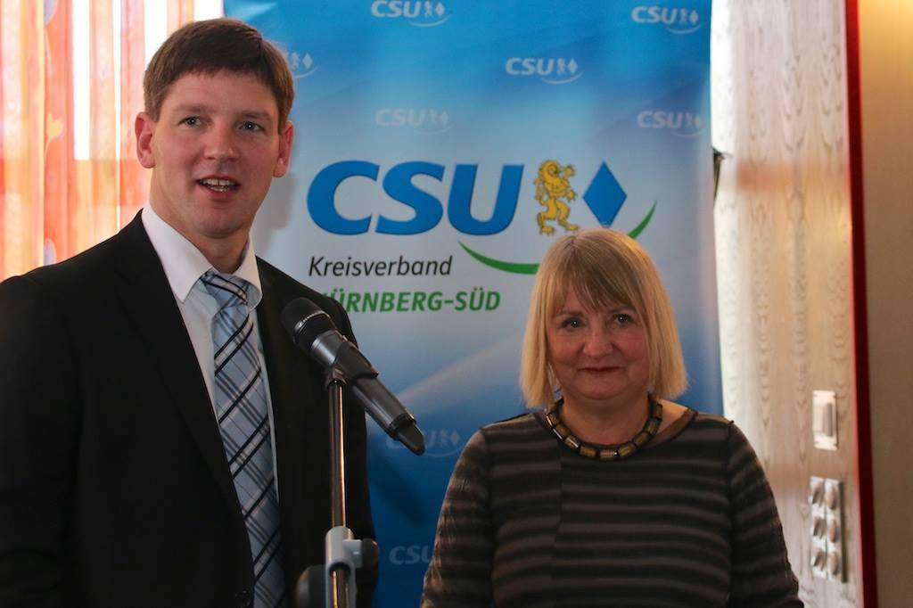 CSU Stadtrat Alexander Christ (Vorsitzender der CSU Langwasser) und Vera Lengsfeld