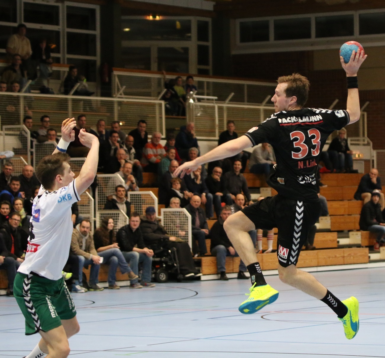 (Foto: hl-studios, Erlangen): HC Erlangen: Nikolai Link war gegen den SC DHfK Leipzig bester Werfer